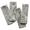 Palazzo Damask Pewter (Grey - Silver) Christmas Pack Of 4