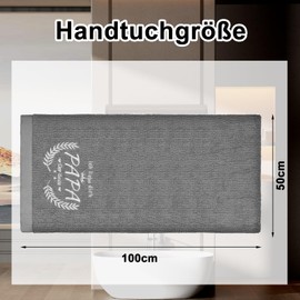 Hapculon Weltbeste Papa Hand Towel Embroidered Towels, Gifts for Dad from Daughter Son, Best Dad Gifts, Birthday Gift for Father's Day, Christmas, Bath Towel, Valentine's Day, Anniversaries, 50 x 100