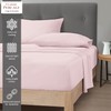 Pizuna Cotton Percale Single Fitted Sheet Light Pink,100% Long Staple