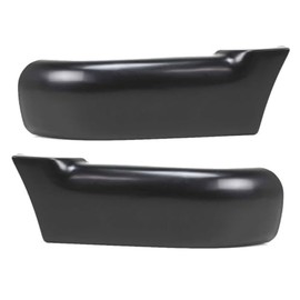 For Chevy S10 1994 1995 1996 1997 Bumper End Driver and Passenger Side | Pair | Front | Plastic | Primed | Replacement For GM1004141, GM1005140 | 12383111, 12383112