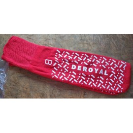 DeRoyal 6 PAIRS Deroyal HOSPITAL NON-SKID NO SLIP SOCKS RED Bariatric M3066-B