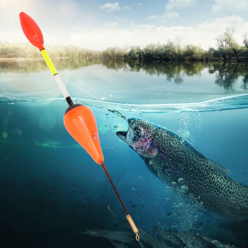 10 pcs Durable Balsa Wooden Fishing Float Bobber Multi Purpose