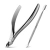 BEZOX Cuticle Nippers with Cuticle Pusher Set - Precise Cuticle