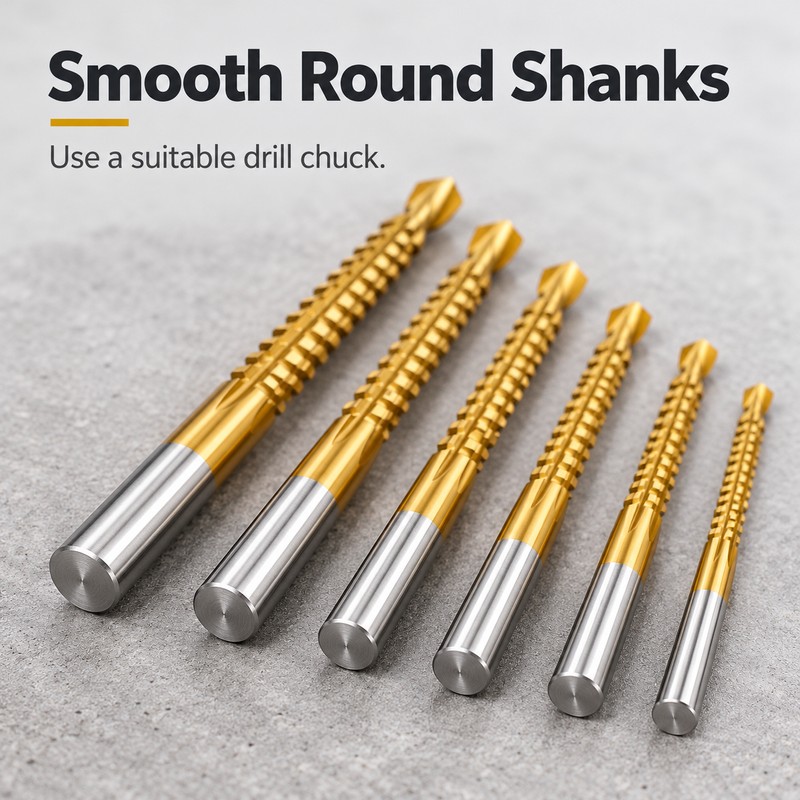 6-Piece HSS Twist Drill Bit Set, 3–8mm – High-Speed Steel