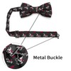 KOOELLE Black Bow Ties For Men Horseshoe Jacquard Bow Tie