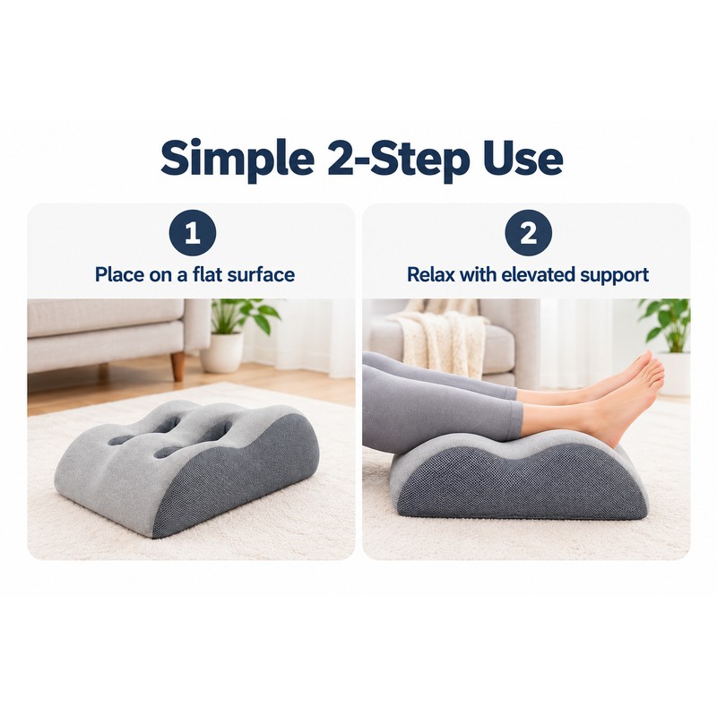 Contoured Memory Foam Leg Pillow – Dual Leg Support for