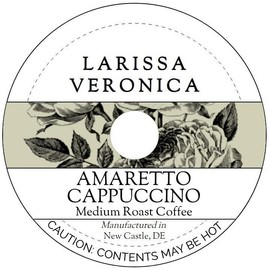 Amaretto Cappuccino Medium Roast Coffee (Single Serve K-Cup Pods) (Gourmet, Naturally Flavored, Whole Coffee Beans) (12 pods, ZIN: 571112) - 2 Pack