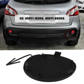 ECSiNG Rear Tow Bar Cover Cap 85071-JE20A 85071-BR00A Rear Bumper Trailer Cover Accessories Parts Towing Eye Cap Compatible with Nissan Qashqai J10 2007-2014