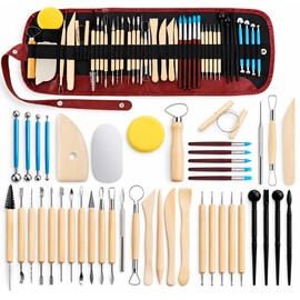 Clay Sculpting Tool Kit for Pottery & Modeling – 25-43 Piece Wood, Silicone & Stainless Steel Carving Tools for Art Crafts