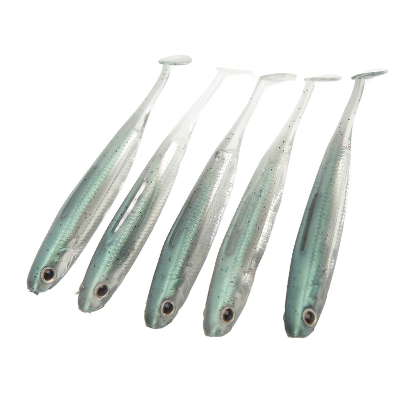 5Pcs Simulated Soft Fish Bait 3D Eyes Environmentally Friendly Silicone