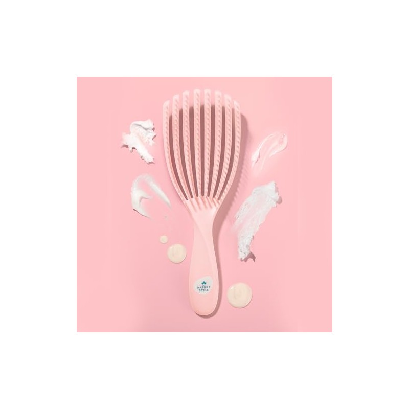Nature Spell FlexiFlow Detangling Hair Brush, Flexible Strands for Gentle