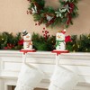 Glitzhome Christmas Stocking Holder, Set of 2 Metal Snowman Hanger