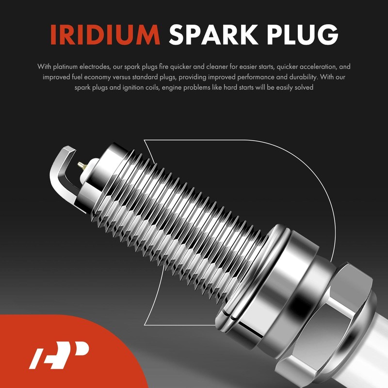 A-Premium Set of 4 Ignition Coil Pack and Iridium Spark