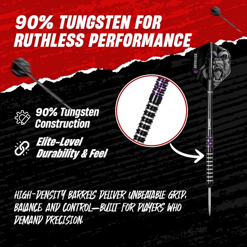 RUTHLESS | Animal Darts Set | Steel Tip | 90%