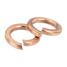 sourcing map 10 Pcs Spring Lock Washer, M8 Split Lock Washer Assortment Copper Lock Washers for Screws Bolts Nuts