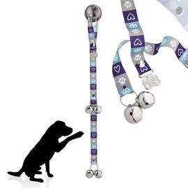 PoochieBells Handcrafted Dog Doorbell for Potty Training – Easy & Quick, Doggie-Safe USA-Made Dog Door Bell with Perfect Sound, Dog Trainer-Recommended for Over 20 Years, Peace Love Dog