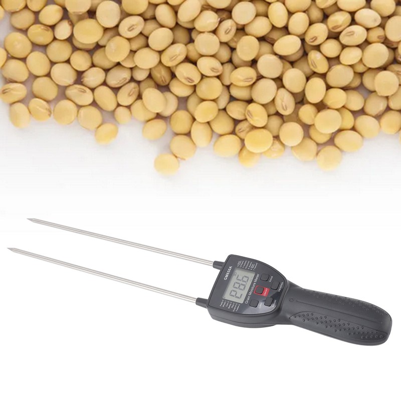 Grain Moisture Meter 300mm Probe Multifunctional Digital Hay Moisture Tester