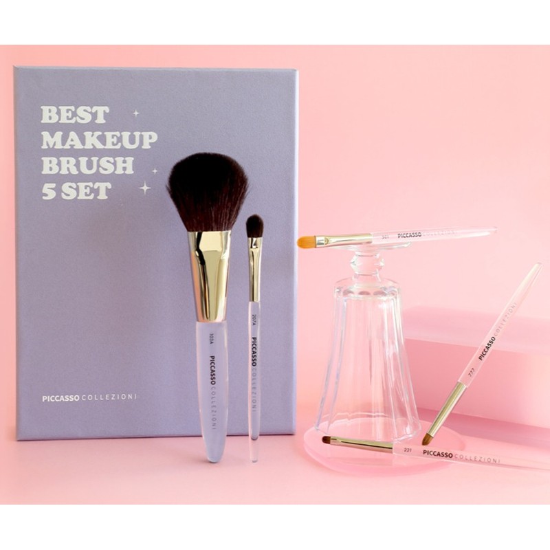 Picasso Best Makeup Brush Set of 5 + Purple Cylindrical