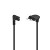 Hama Power cable, angled, 2 pin, Euro plug, 5 m
