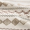 Boho Linen Shower Curtain for Bathroom with Striped Print,72" W