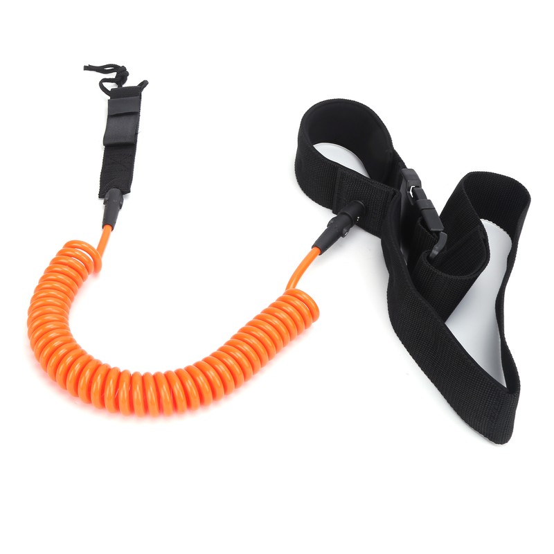 Surfboard Leash TPU Heliciform Comfortable HighElastic Surfing Safety Traction Rope(Orange