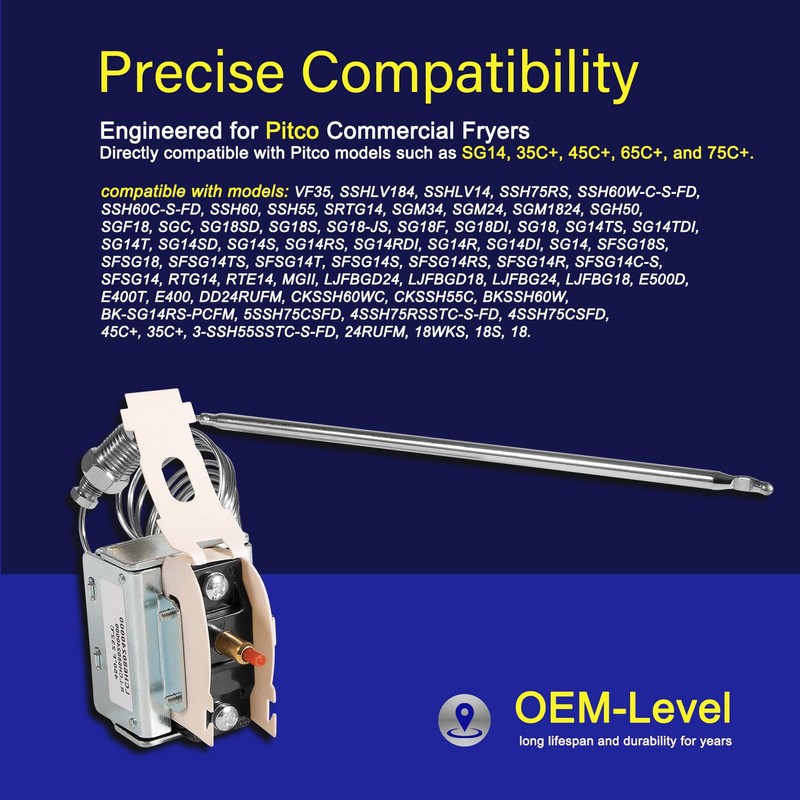 PP10084 High Limit Switch Replacement for Pitco Fryer – 435°F