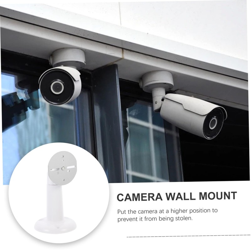 TEHAUX 2Pcs Adjustable Wall Mounted Security Bracket Swivel CCTV Holder