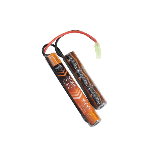 Lancer Tactical Nimh Airsoft Battery Compatible with Lancer AEG Airsoft (8.4V, 1600 mAh Nunchuck)