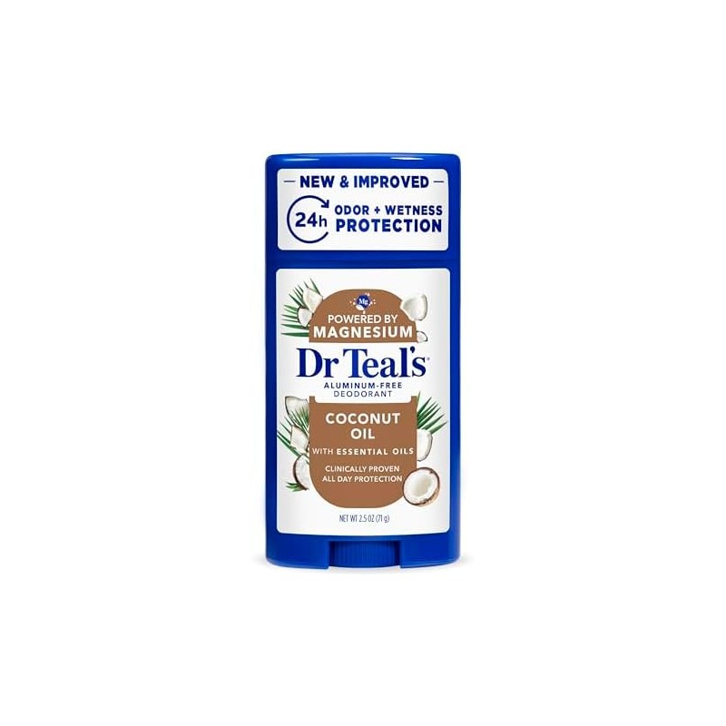 Dr Teal's desodorante con aceite de coco libre de alumino