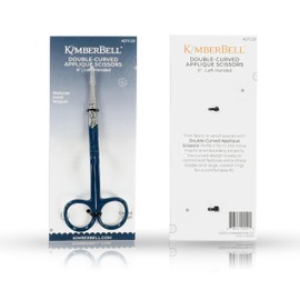 Kimberbell Left Handed Double Curve Scissors - Craft Scissors, Comofort Grip Scissors for Embroidery, Embroidery Scissors
