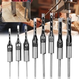 Square Hole Drill Wood, 8 Pieces Woodworking Drill Bit 6/6.4/8/9.5/11/12.7/14/16 mm Square Hole Drill Bit for Square Holes Hole Opening Drilling Tools Woodworking Tools