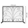 Fire Beauty Fireplace Screen,Handcrafted Wrought Iron,Flat Guard Metal Furnace Fireguards