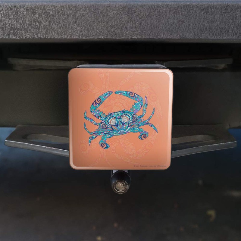 GRAPHICS & MORE Mosaic Crab Tow Trailer Hitch Cover Plug
