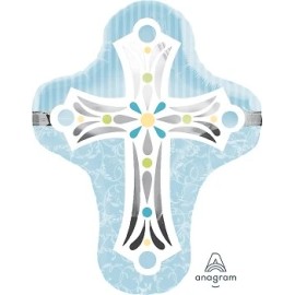 Anagram Baptism Blue Cross , Christening 28in/71cm   #25024