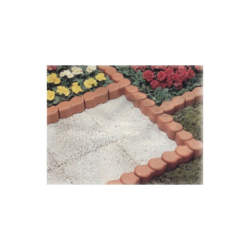 Garden Border Edging, Interlocking, Swivel, Terracotta, about 16 Feet