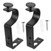 Operitacx 2-Pack Adjustable Curtain Rod Brackets Heavy Duty Wall-Mounted Support