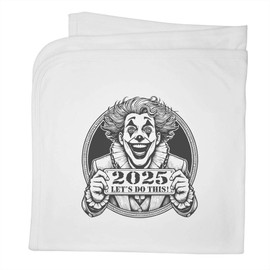 Azeeda 'Clown New Year 2025' Cotton Baby Blanket/Shawl (BY00039374)