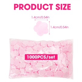 BuleVina 1000 Sheets Portable Soap Confetti Bath, Disposable Paper for Gentle Hand Washing Petals, Fragrance Wash for Women and Men, Perfect for Travel Hiking Toiletry (Pink)