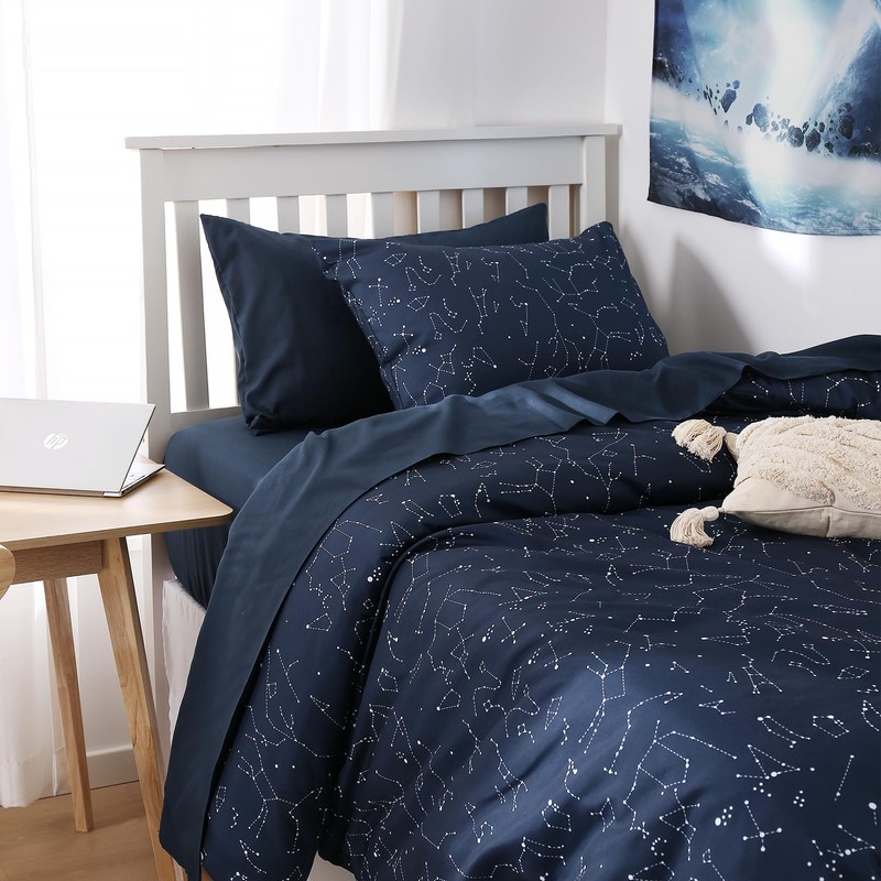 Wake In Cloud - Constellation Comforter Set, Celestial Space Star
