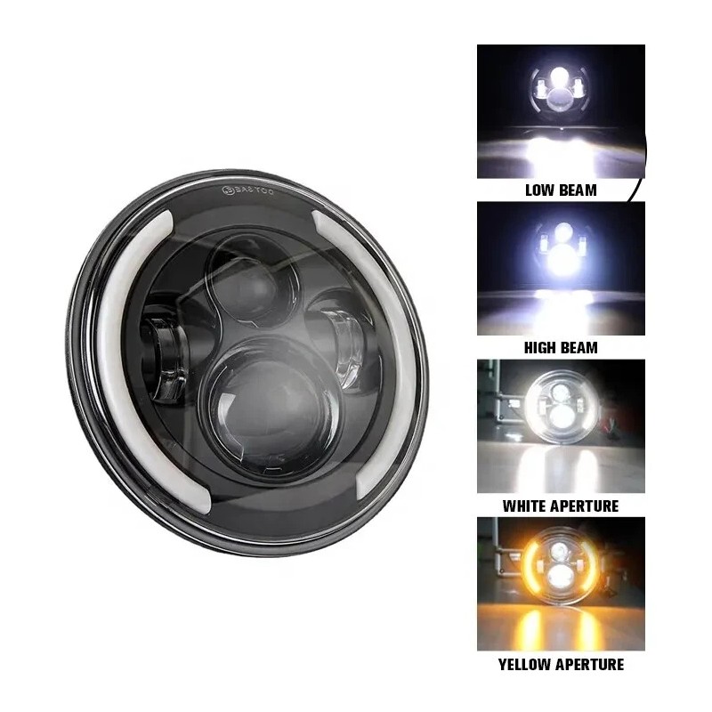 uspart- 2x Fit Freightliner FL112 Truck 7" Round Projector LED