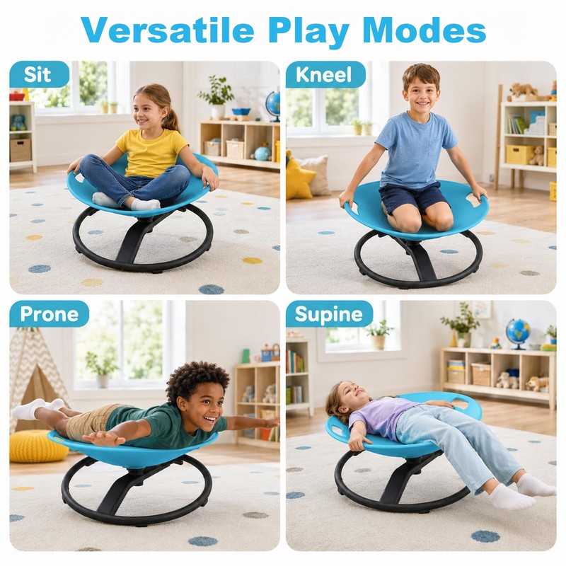 Large Size Spinning Chair for Autistic Kids with Safety Handle,