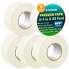 LYLTECH White Freezer Tape 5 Rolls -165 Yard,Writable Surface,Easy to