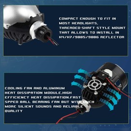 YUFANYA 2.5inch Honeycomb Bi LED Projector Lenses with 3.0inch RGB Shroud Decoration-70W 20,000LM 6000K White Sharp Cut off Line No Blind Oncoming Car Upgrade Projector Lens