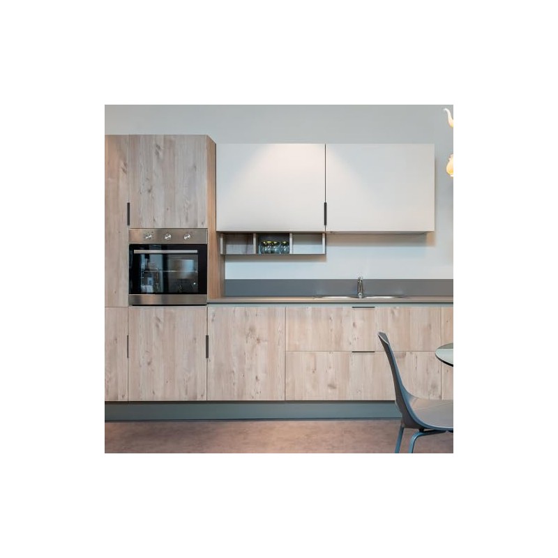 Ravinte 6 Pack Finger Pulls for Cabinets 80mm/3.15" Length Black