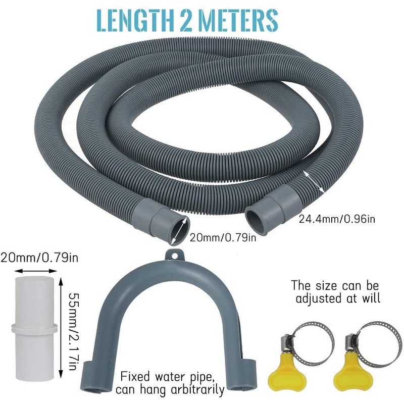 Dishwasher Washing Machine Replacement Hoses, 6.5ft Washer Drain Hose Extension