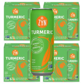 ZYN ZYN Turmeric Wellness Drink (24 Pack), Mango Lychee Flavored Turmeric Curcumin Drink with Black Pepper, No Added Sugar, Low Carb & Low Calorie Drink, Clean Alternative
