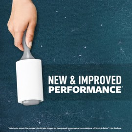 Scotch-Brite Everyday Clean Lint Roller, Lint Remover for Pet Hair, Dark Clothes, Furniture, and Dusty Surfaces, Picks Up Fur & Fluff in Your Home, Car, & Office, 5 Pack, 475 Adhesive Sheets Total