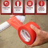 XFasten Red Construction Coating Tape, 3" x 180ft, Polymer Coating