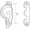 QCAA Forged Brass Sash Lock in Solid Brass, CTC 2",