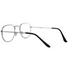 The One Who Knocks Clear Rectangular Aviator Lens Glasses, Silver